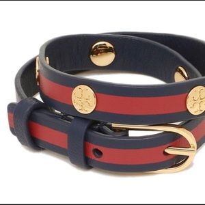 Tory Burch double wrap logo bracelet